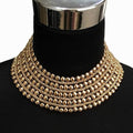Metal Bead Chunky Maxi Necklace