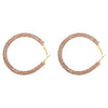 Wrapped Rhinestone Hoop Earrings