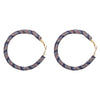 Wrapped Rhinestone Hoop Earrings