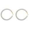 Wrapped Rhinestone Hoop Earrings