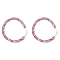 Wrapped Rhinestone Hoop Earrings