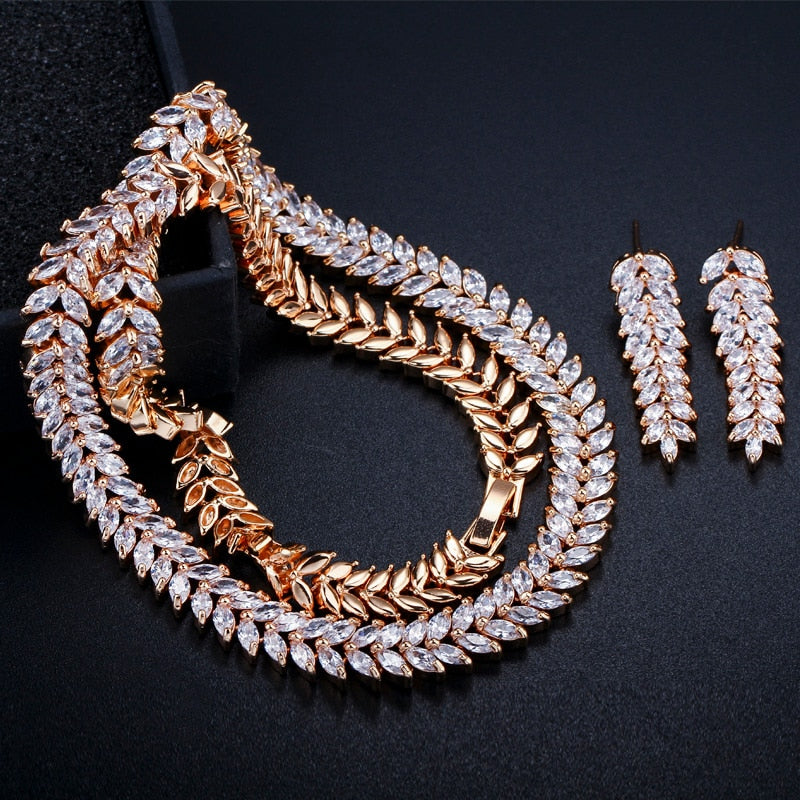 Leaf African Cubic Zirconia Pave T305
