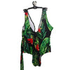 Sexy Leaf Floral  Print One Piece