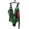Sexy Leaf Floral  Print One Piece