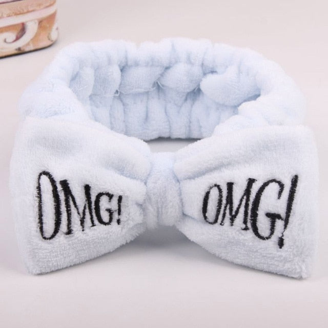 OMG  Fleece Face Wash Bow Hairband