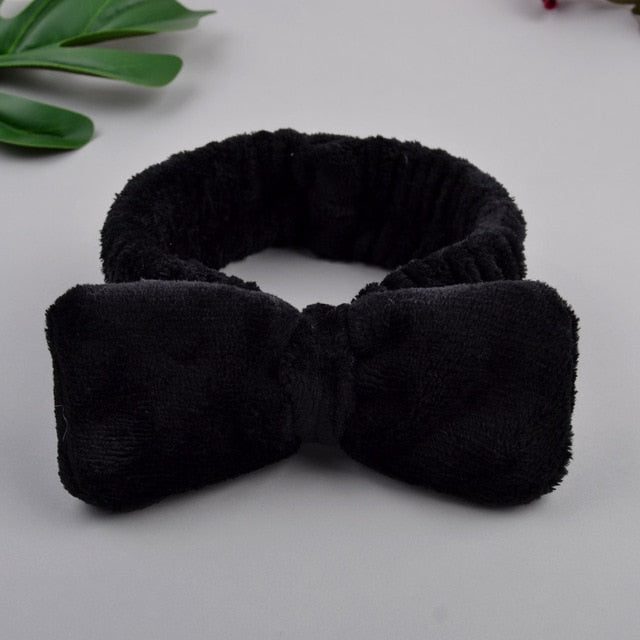 OMG  Fleece Face Wash Bow Hairband
