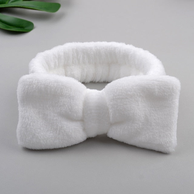 OMG  Fleece Face Wash Bow Hairband