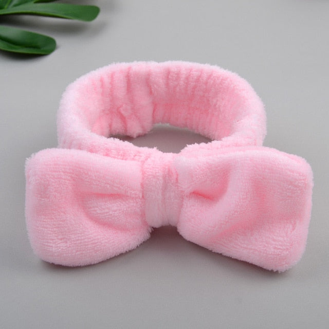 OMG  Fleece Face Wash Bow Hairband
