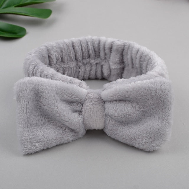 OMG  Fleece Face Wash Bow Hairband