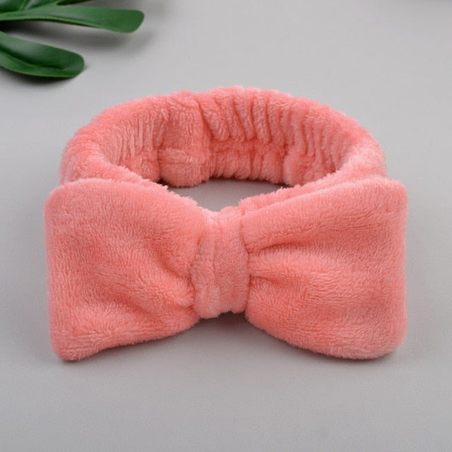 OMG  Fleece Face Wash Bow Hairband