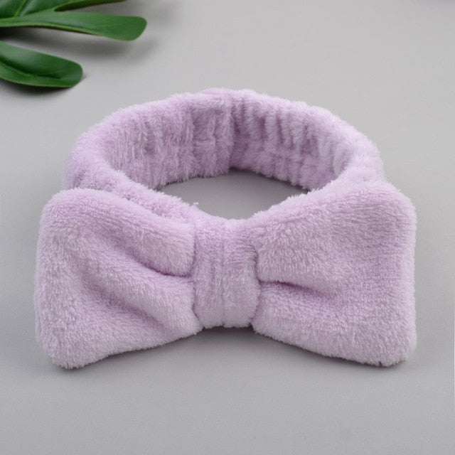 OMG  Fleece Face Wash Bow Hairband