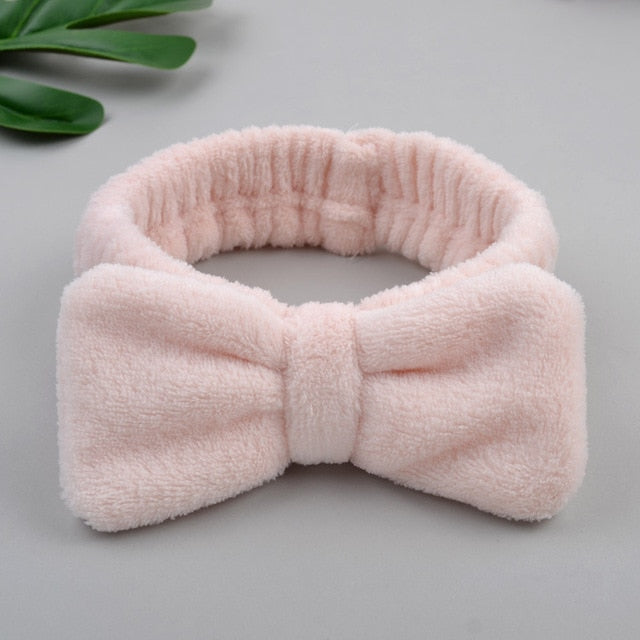 OMG  Fleece Face Wash Bow Hairband
