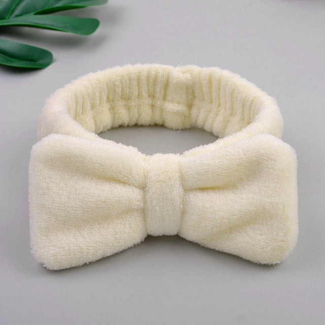 OMG  Fleece Face Wash Bow Hairband