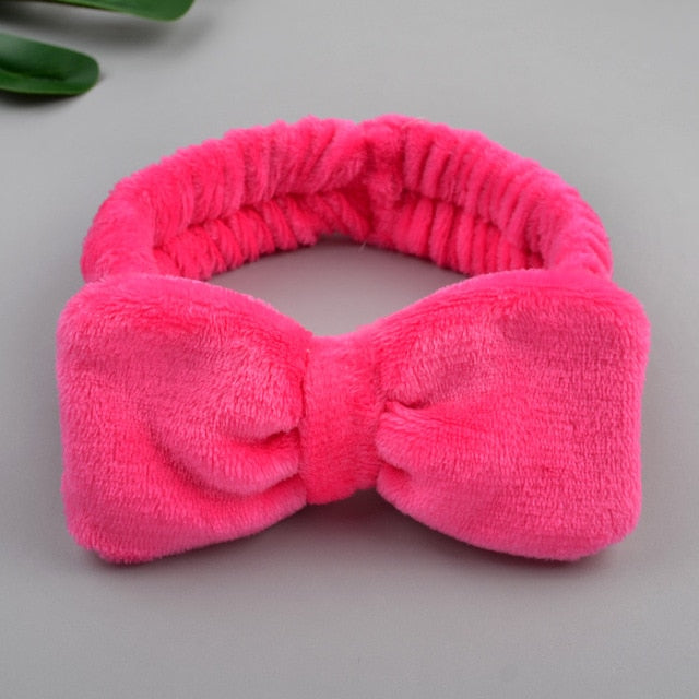 OMG  Fleece Face Wash Bow Hairband