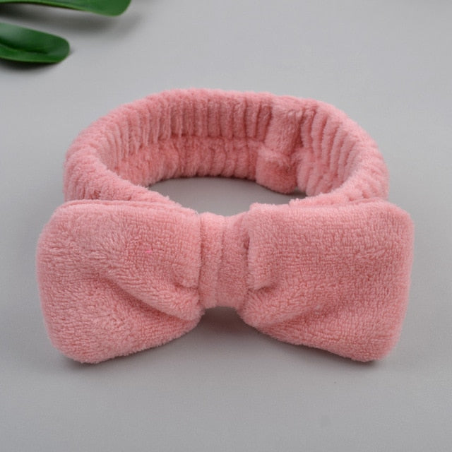 OMG  Fleece Face Wash Bow Hairband