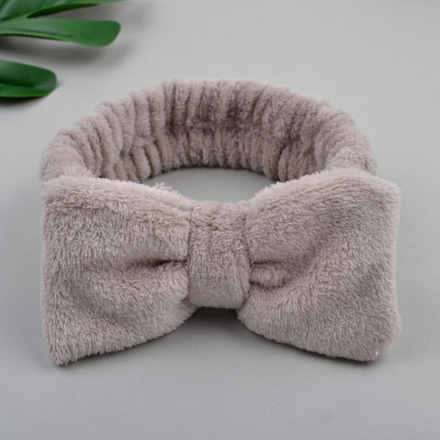 OMG  Fleece Face Wash Bow Hairband