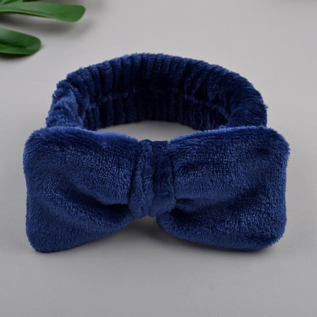 OMG  Fleece Face Wash Bow Hairband