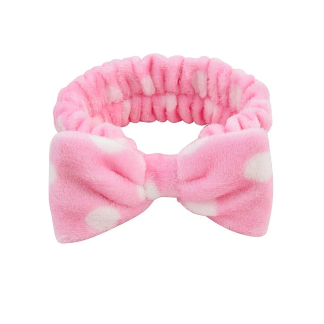 OMG  Fleece Face Wash Bow Hairband