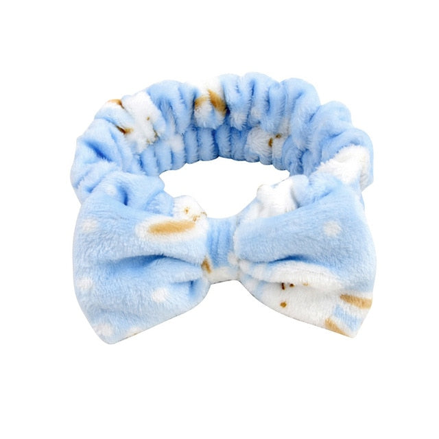 OMG  Fleece Face Wash Bow Hairband