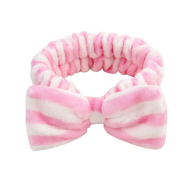 OMG  Fleece Face Wash Bow Hairband