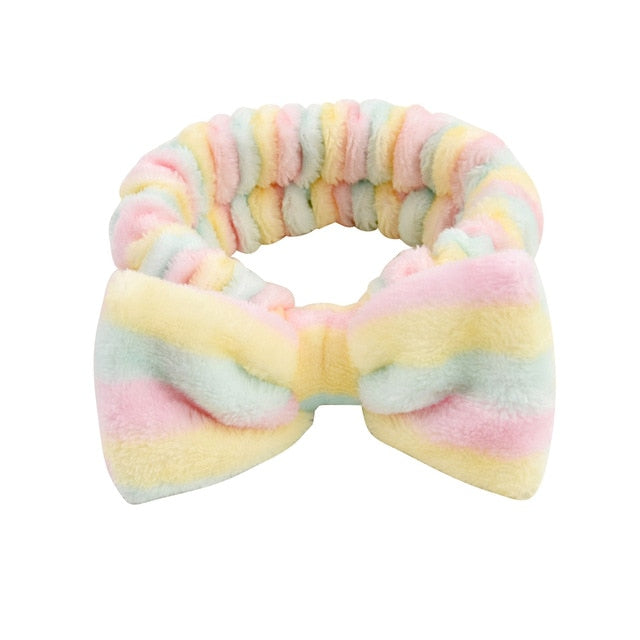 OMG  Fleece Face Wash Bow Hairband