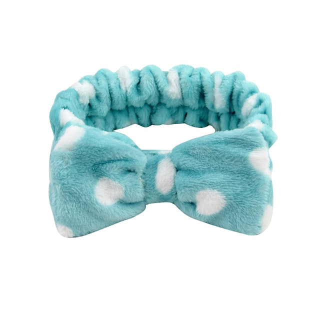 OMG  Fleece Face Wash Bow Hairband