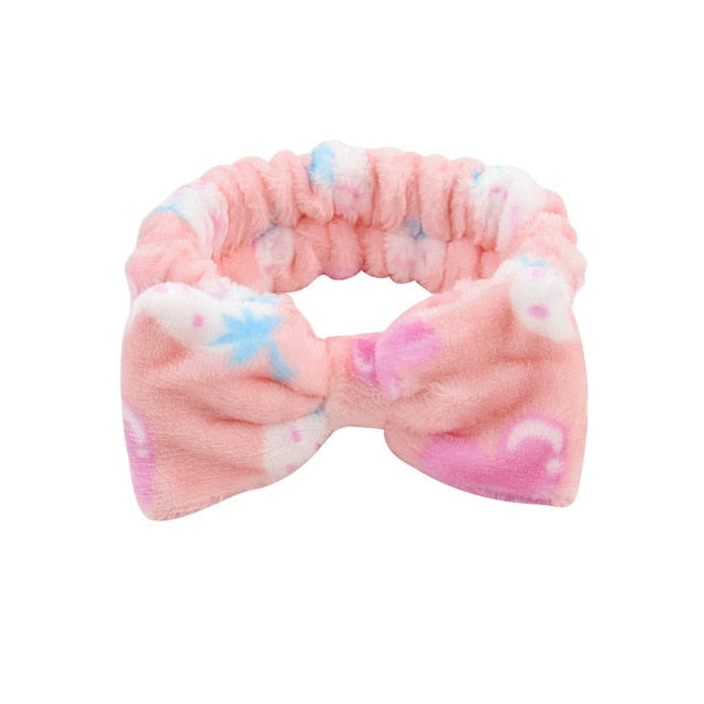 OMG  Fleece Face Wash Bow Hairband