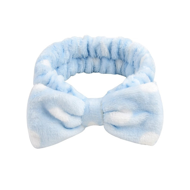OMG  Fleece Face Wash Bow Hairband