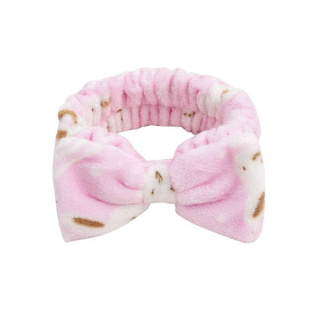OMG  Fleece Face Wash Bow Hairband