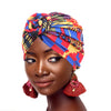 African pattern flower turban Muslim stretch headwrap