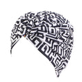 African pattern flower turban Muslim stretch headwrap