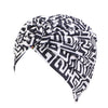 African pattern flower turban Muslim stretch headwrap