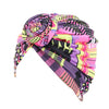African pattern flower turban Muslim stretch headwrap