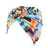 African pattern flower turban Muslim stretch headwrap