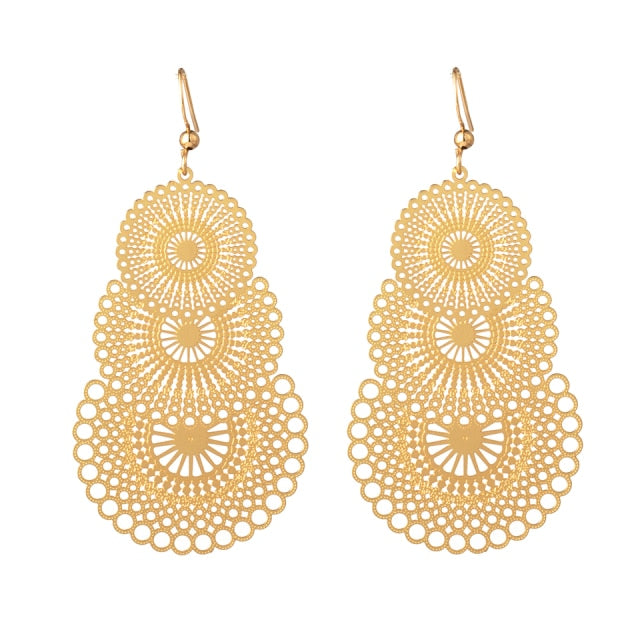 Vintage Boho Leaf Earrings