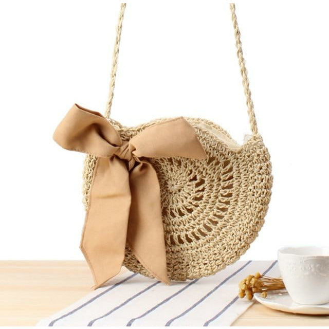 Rattan Straw Crossbody