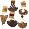 African Drop wooden earrings