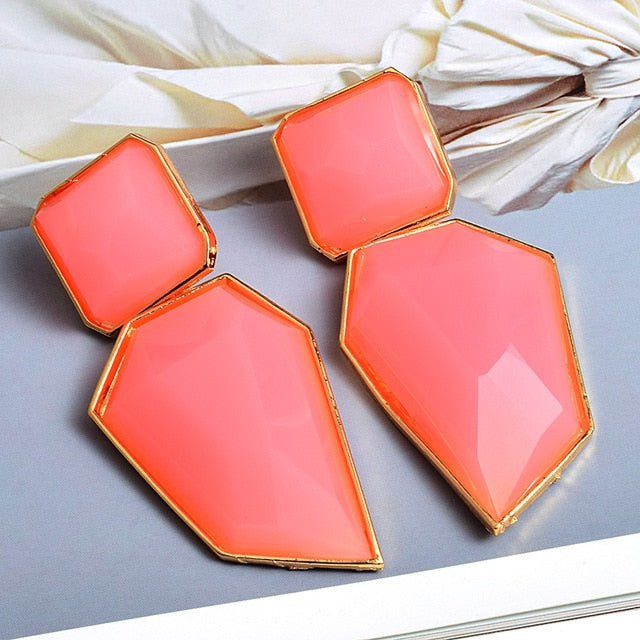 Clear And Pure Resin Drop Earrings