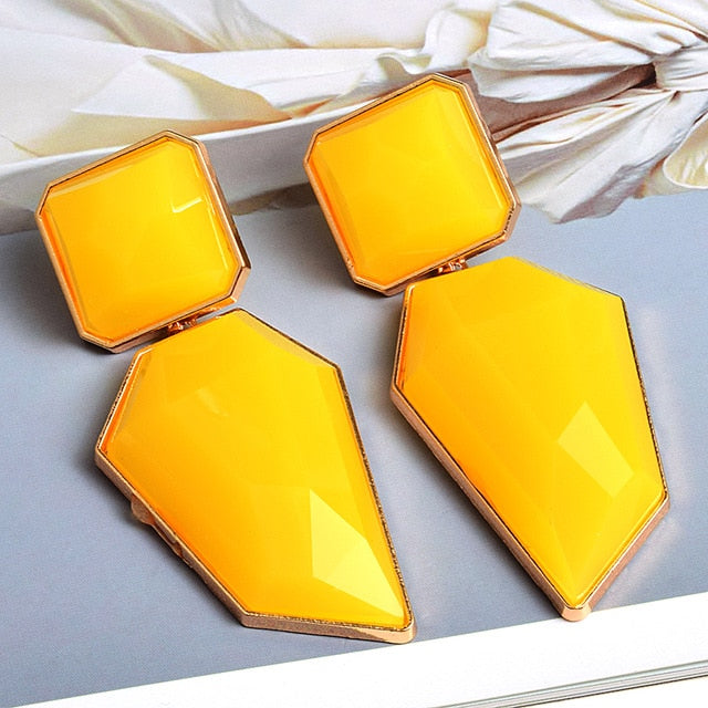 Clear And Pure Resin Drop Earrings