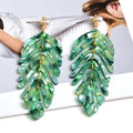 Acrylic Long Leaf Drop Earring