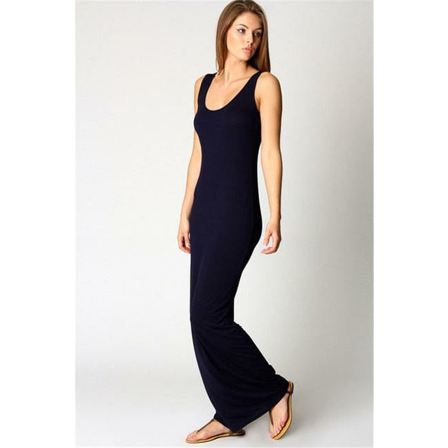 High Stretch  Sleeveless Maxi Dress