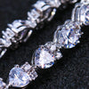 Heart Shaped Cubic Zircon Bangle