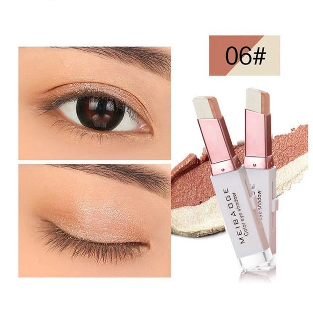 Professional 2 In 1 Double gradient  Metallic Eyeshadows
