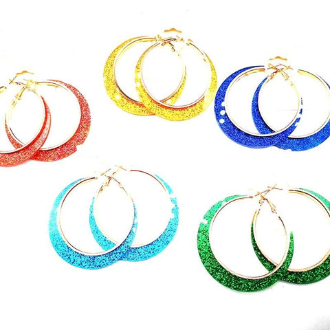 Colorful Bling Acrylic Studs Metal