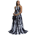 Tie dye sexy Backless maxi
