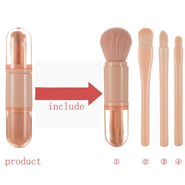 Portable Eye Shadow Lip Gloss Concealer Makeup Brushes