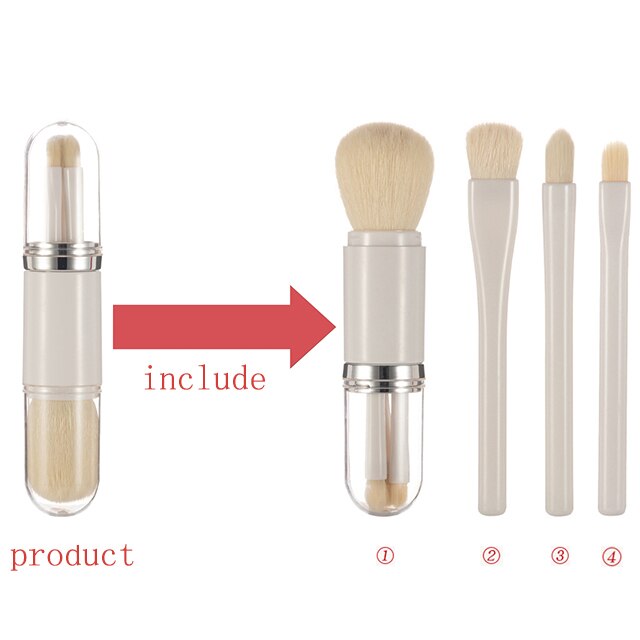 Portable Eye Shadow Lip Gloss Concealer Makeup Brushes