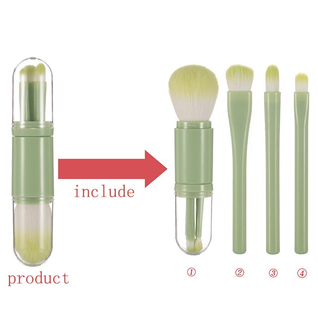 Portable Eye Shadow Lip Gloss Concealer Makeup Brushes
