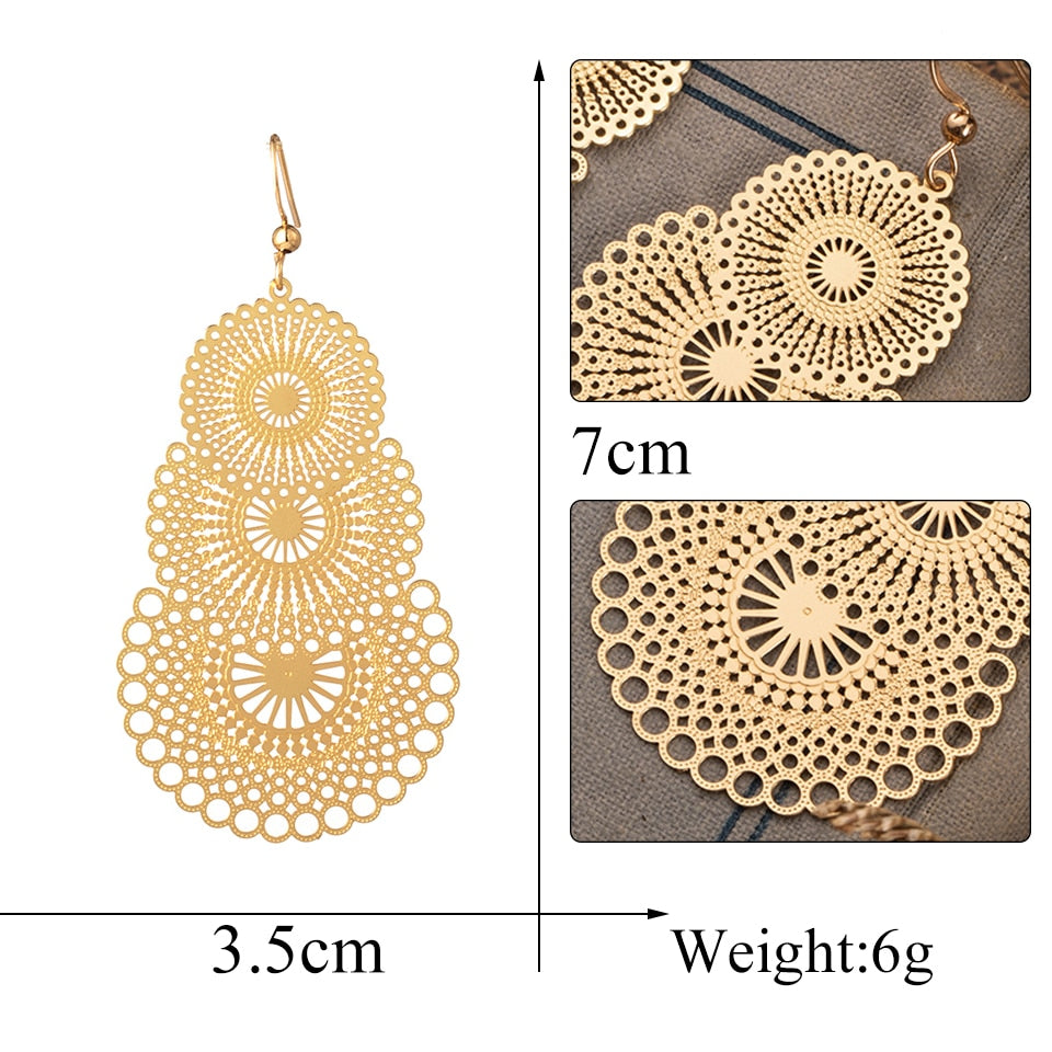 Vintage Boho Leaf Earrings