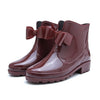 Women  Bow Fashion Rain Boots
